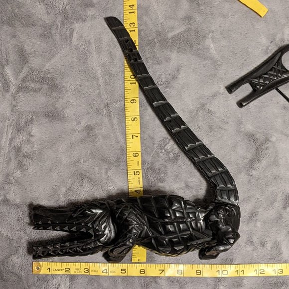 Crocodile Wine Bottle Holder Wooden Display Bar Home African Jungle Safari Decor - Picture 9 of 12